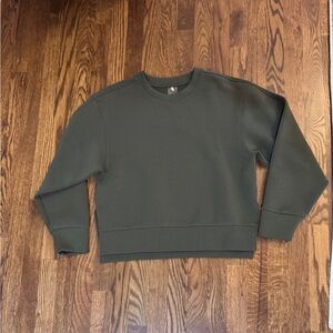 Olive Green Calia Soft Scuba Crewneck Sweatshirt